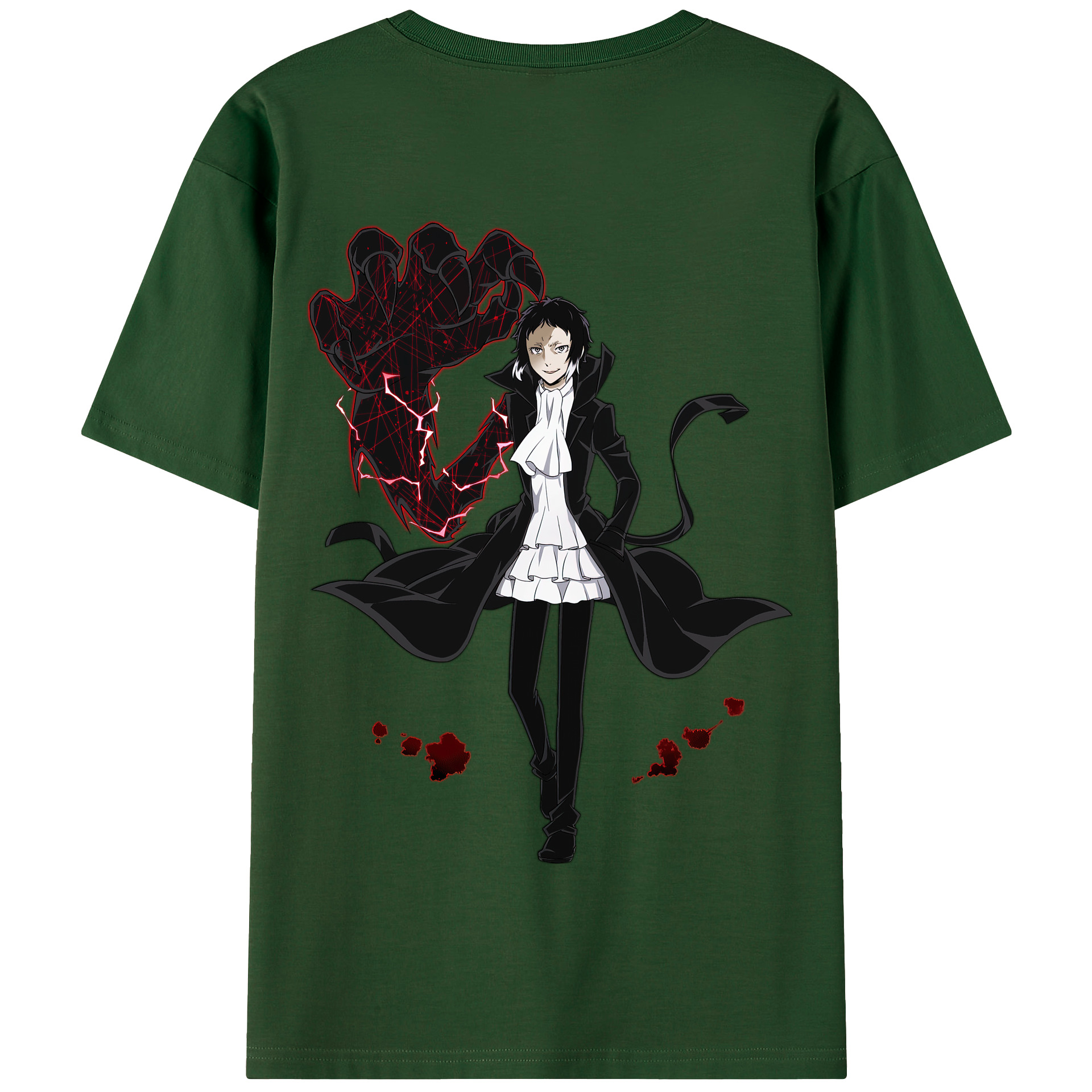 （画像用） 文豪ストレイドッグス Bungo Stray Dogs 綿100％半袖Tシャツ（背面プリント）